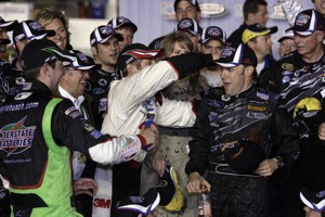 Matt Kenseth celebrates in California