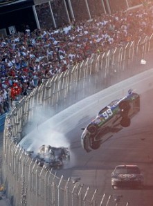 Talladega Carl goes flying