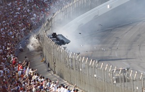 Talladega - Carl hits fence