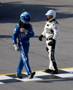 Talladega Edwards walks to finish line