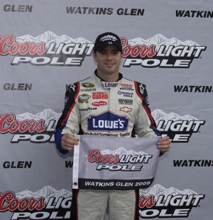 Jimmie Johnson on Watkins Glen pole