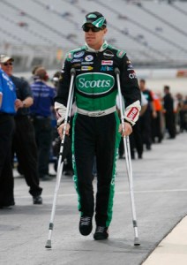Carl Edwards crutches