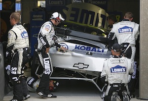 Jimmie Johnson 48 wrecked Texas