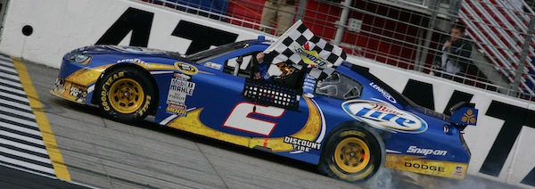 Kurt Busch 2 checkered flag