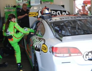 Danica Patrick climbs in at Daytona Testing