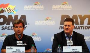 2013_NASCAR_Drive4COPD_Joie_Chitwood_Steve_ODonnell_Press_Conference