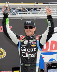 2013 Bristol March Kasey Kahne Celebrates In Victory Lane