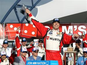 Sam-Hornish-Jr-victory-lane-Nationwide-Sams-town-300-nascar-las-vegas-saturday