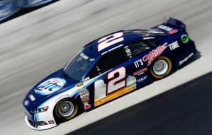 2013 bristol1 march brad keselowski on track