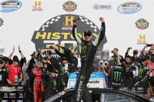 kyle-busch-victory-lane-nascar-history-300-2013-practice