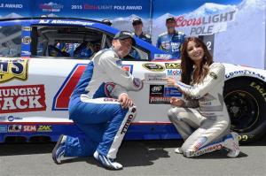 during qualifying for the NASCAR Sprint Cup Series Toyota/Save Mart 350 at Sonoma Raceway on June 27, 2015 in Sonoma, California.