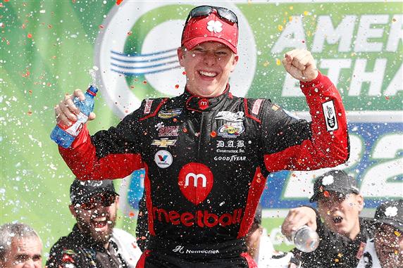 during the NASCAR Camping World Truck Series American Ethanol E15 225 at Chicagoland Speedway on September 19, 2015 in Joliet, Illinois.